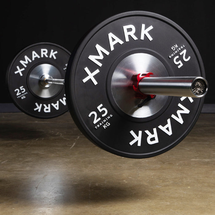 XMARK Catahoula IWF Men’s Training Bar, 190,000 PSI, 28mm Grip, US Cerakote — close-up detail
