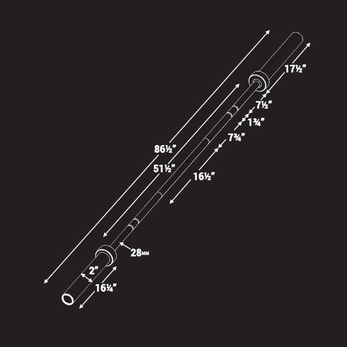 XMARK Catahoula IWF Men’s Training Bar, 190,000 PSI, 28mm Grip, US Cerakote — additional view 14