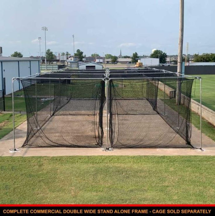 Cimarron 2 Commercial Stand Alone Double Wide Frame 55 X 30 12 Batting Cage Frames