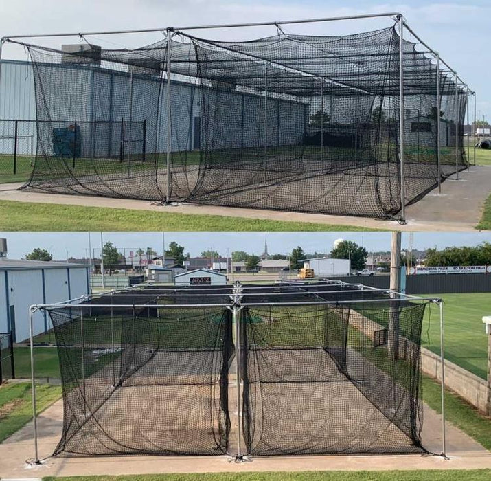 Cimarron 2 Commercial Stand Alone Double Wide Frame Batting Cage Frames