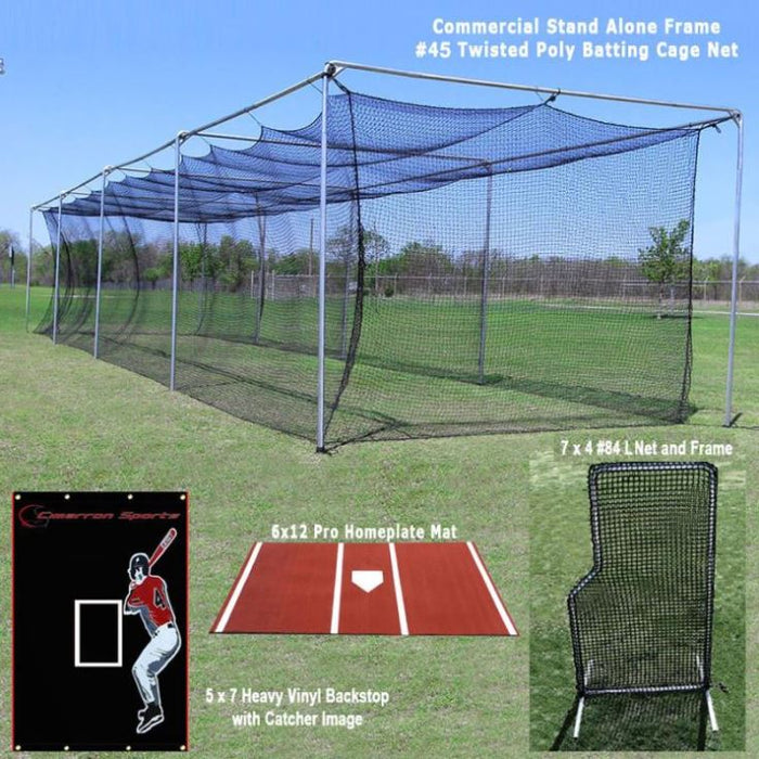 Cimarron Commercial Stand Alone Frame Bundle 55 1.5 W/ Clay Mat Baseball Bundles