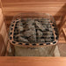 Harvia Club K10G Electric Sauna Heater — interior bench layout