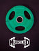 Muscle D Fitness RUBBER COATED COLORED OLYMPIC PLATES: Rubber Plates, per Pair - Muscle D Fitness - Weights... — side profile