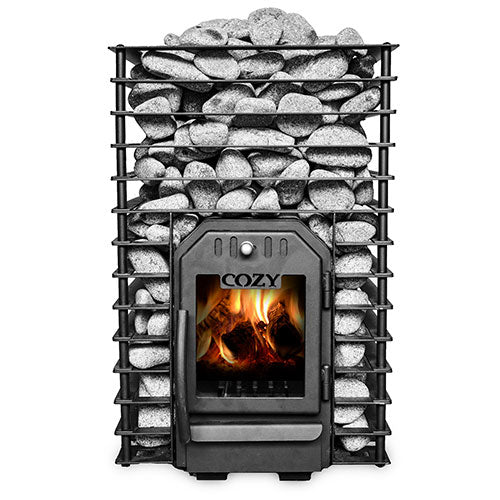 Cozy Heat Quattro Sauna Stove Wood-Burning Sauna Stove, Up to 18kW