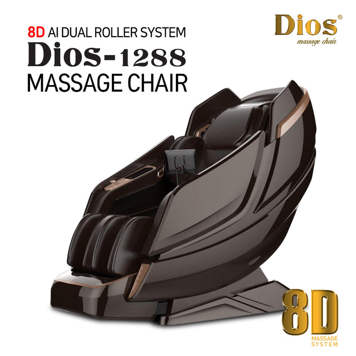Kahuna Dios Massage Chair 8D AI Dual Air Tech Touch Roller SL-track with Brain Relaxation Program Dios-1288