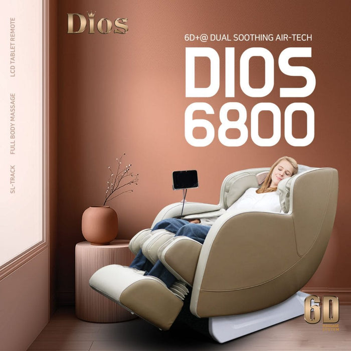 Kahuna Massage Chair 6D Dual Core Air Roller SL-track Dios-6800