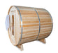 Dundalk Canadian Timber Harmony 4 Person White Cedar Outdoor Barrel Sauna - PrimeFair