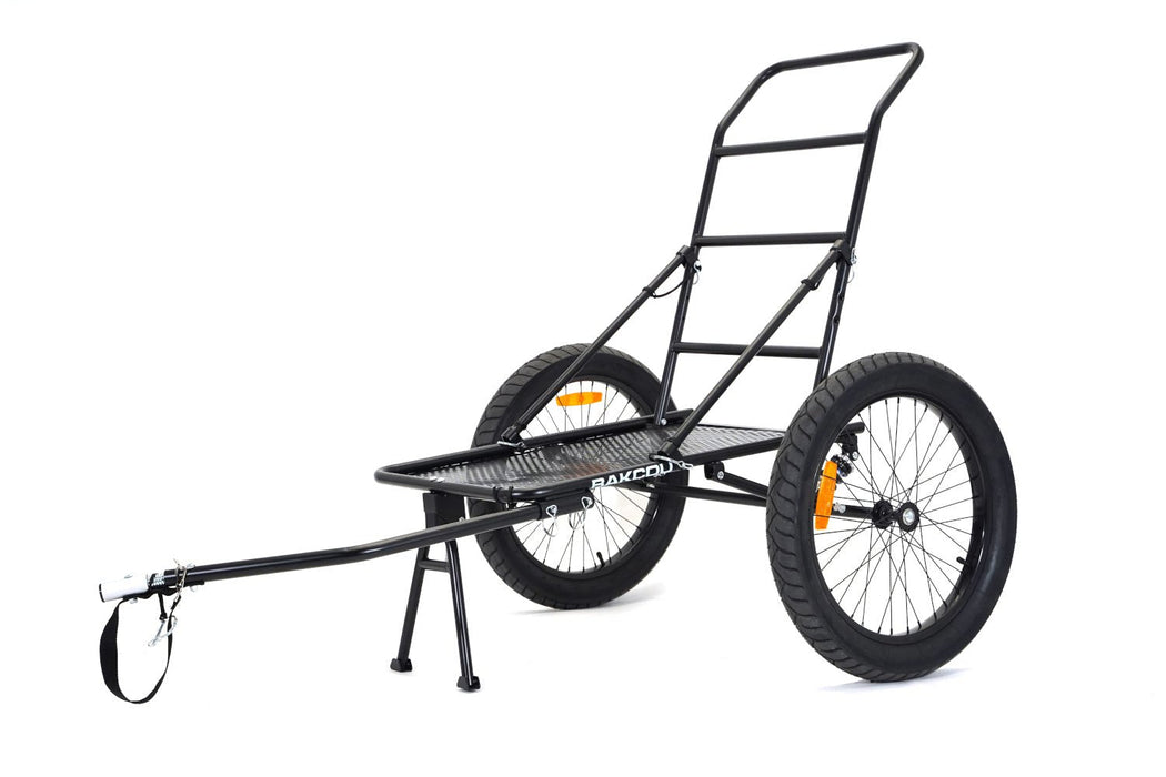 Bakcou Folding Deer eBike Trailer — rear frame view