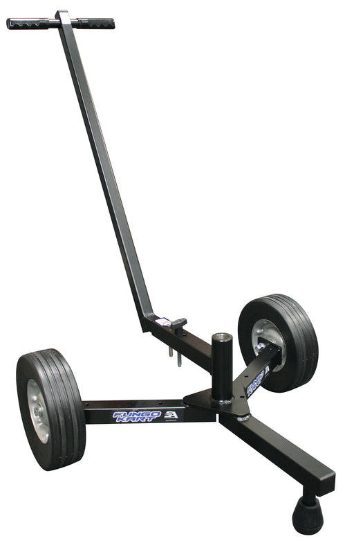 Sports Attack Fungo Kart side view with swivel mount