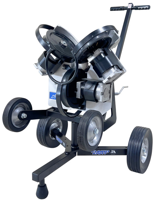 Sports Attack Junior Fungo Kart baseball machine combo with Junior Hack Attack on the kart