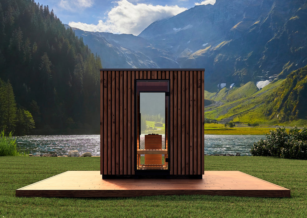 Auroom Garda Outdoor Sauna Cabin Outdoor Modular - GAR-TPINE-90X90R - image 2