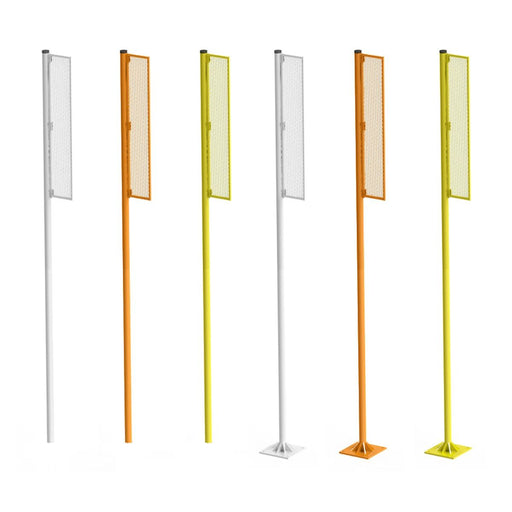 Gill Athletics Baseball 16 Foul Poles - 3340 Surface Mount / White Pole