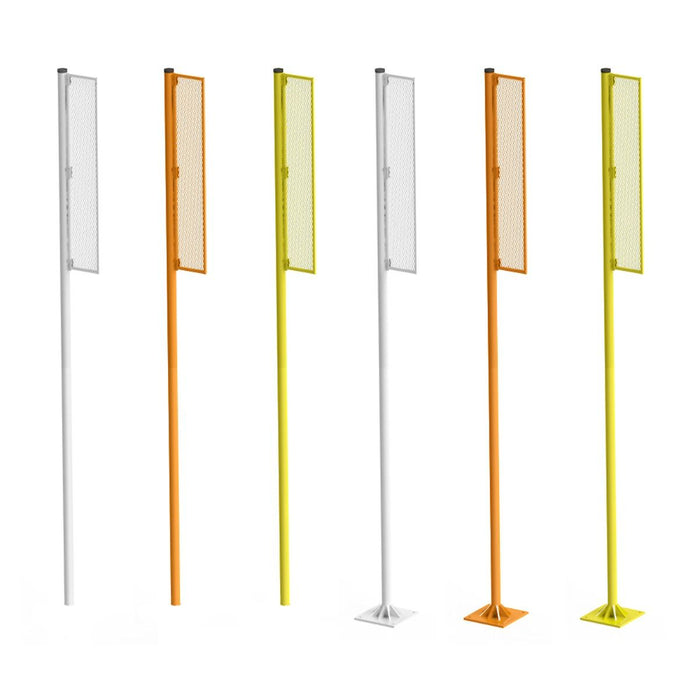 Gill Athletics Baseball 16 Foul Poles - 3340 Surface Mount / White Pole