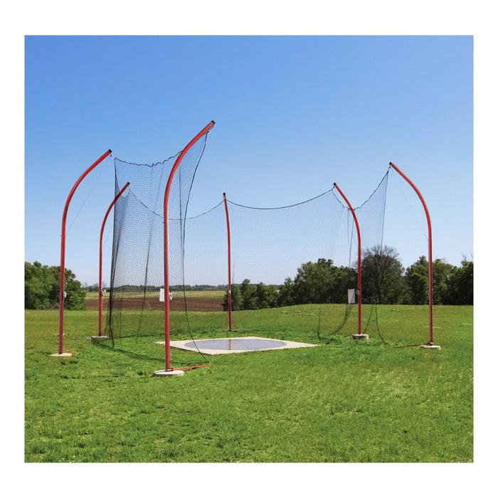 Gill Athletics High School 6 Pole Aluminum Discus Cages - 8010C Maroon