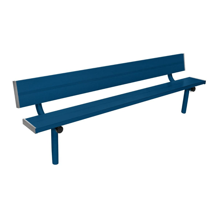 Gill Porter Stationary Aluminum Bench with Back