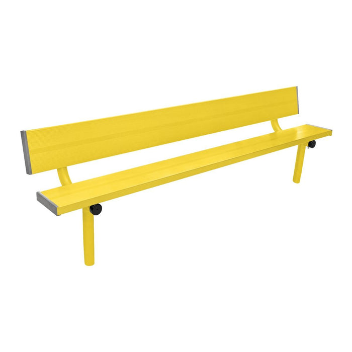 Gill Porter Stationary Aluminum Bench with Back