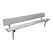 Gill Porter Stationary Aluminum Bench With Back - 73082C01 8 / Raw Benches & Bleachers