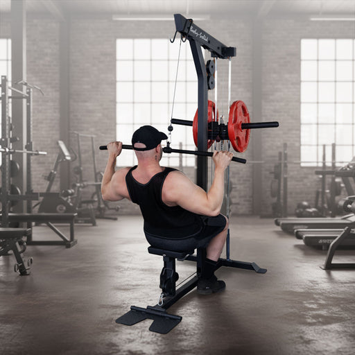 Body Solid Lat Machine GLM85 angle view