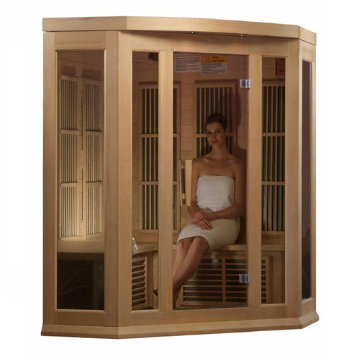 Golden Designs Maxxus Low EMF FAR Infrared Sauna Canadian Hemlock - MX-K356-01