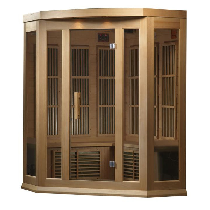 Golden Designs Maxxus Low EMF FAR Infrared Sauna Canadian Hemlock - MX-K356-01