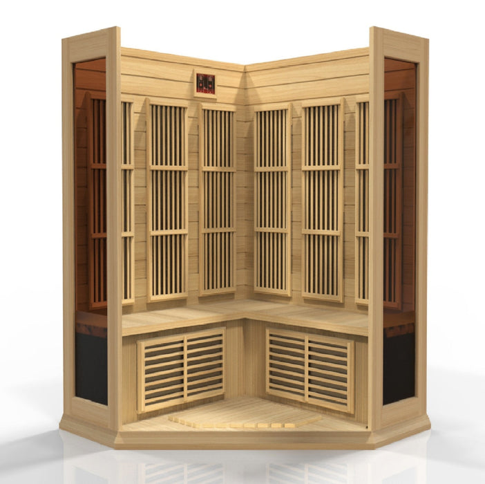 Golden Designs Maxxus Low EMF FAR Infrared Sauna Canadian Hemlock - MX-K356-01