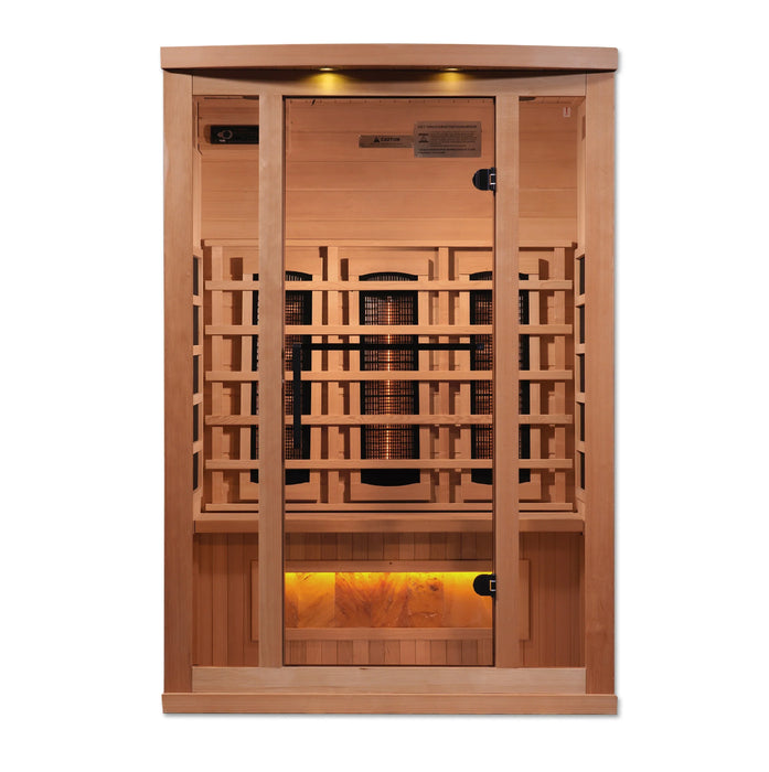 Golden Designs 2-Person Reserve Edition Full Spectrum Pure Tech Near Zero Emf Far Infrared Sauna