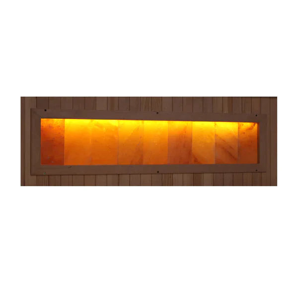 Golden Designs 3-Person Reserve Edition Corner Infrared Sauna With Himalayan Salt Bar - Gdi-8035-02