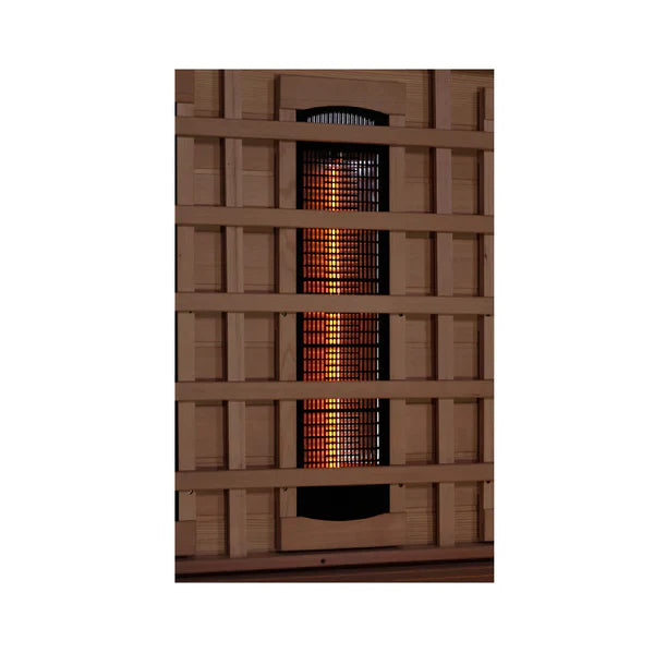 Golden Designs 3-Person Reserve Edition Corner Infrared Sauna With Himalayan Salt Bar - Gdi-8035-02