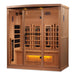 Golden Designs 4-Person Full Spectrum Puretech Near Zero Emf Far Infrared Sauna With Himalayan Salt