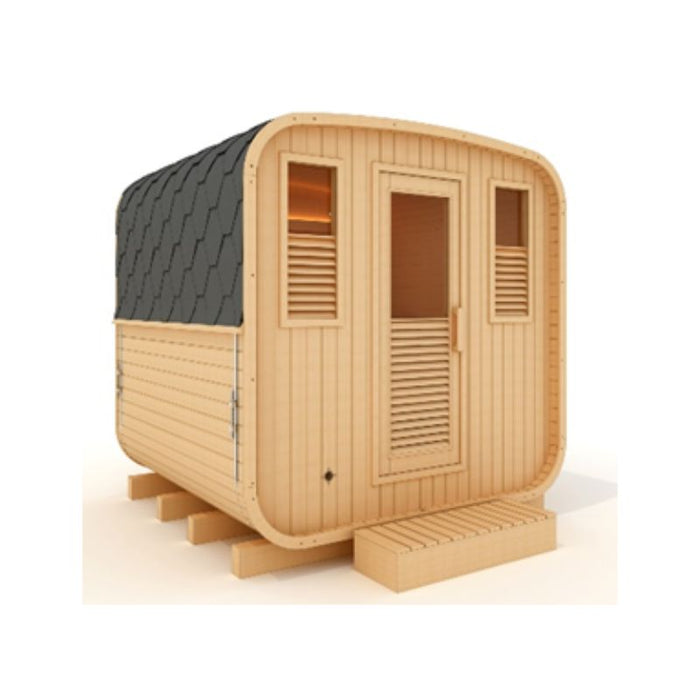 Golden Designs Davos 4-6 Person Square Traditional Steam Sauna - Pacific Cedar Gdi-S006-01 Saunas