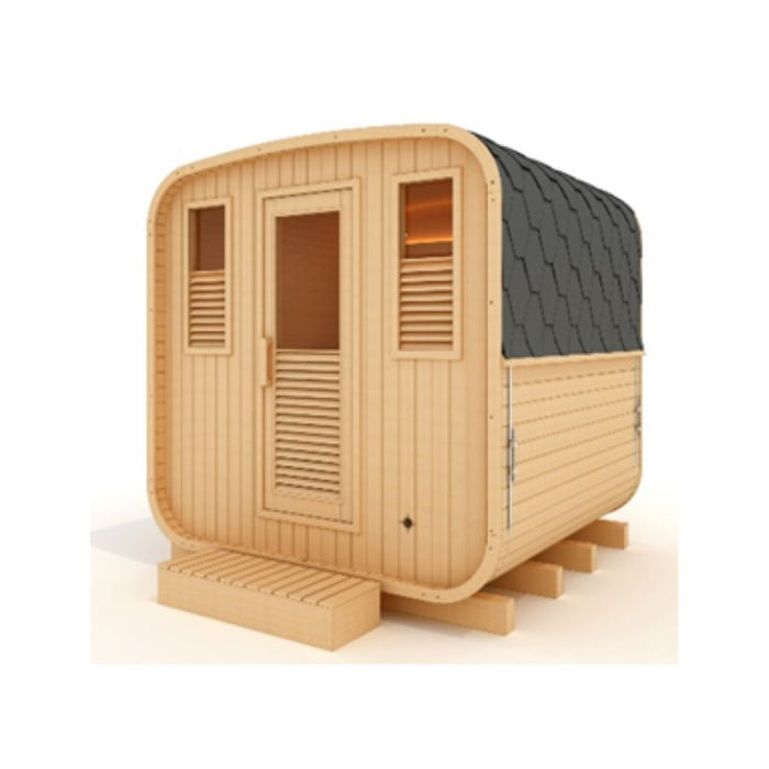 Golden Designs Davos 4-6 Person Square Traditional Steam Sauna - Pacific Cedar Gdi-S006-01 Saunas