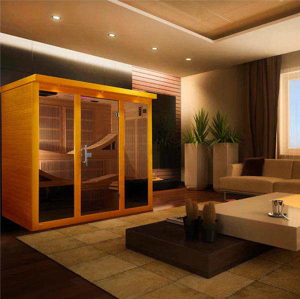 Golden Designs Dynamic Monaco 6-Person Ultra Low Emf (Under 3Mg) Far Infrared Sauna - Dyn-6996-01