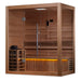 Golden Designs Forssa Edition 3 Person Indoor Traditional Steam Sauna Canadian Red Cedar Interior -