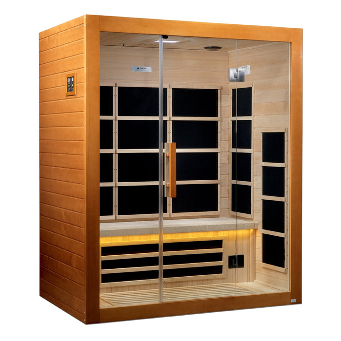 Golden Designs Marseille 3 Person Ultra Low EMF FAR Infrared Sauna - DYN-6308-01 - PrimeFair