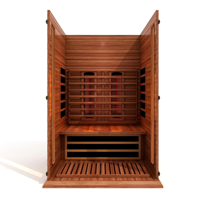 Golden Designs Maxxus 2 Person Full Spectrum Infrared Sauna Canadian Red Cedar Mx-M206-01 Saunas