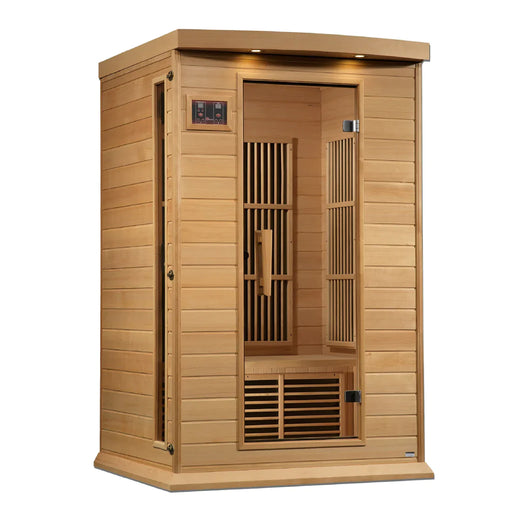 Golden Designs Maxxus 2-Person Near Zero Emf (Under 2Mg) Far Infrared Sauna Canadian Hemlock -