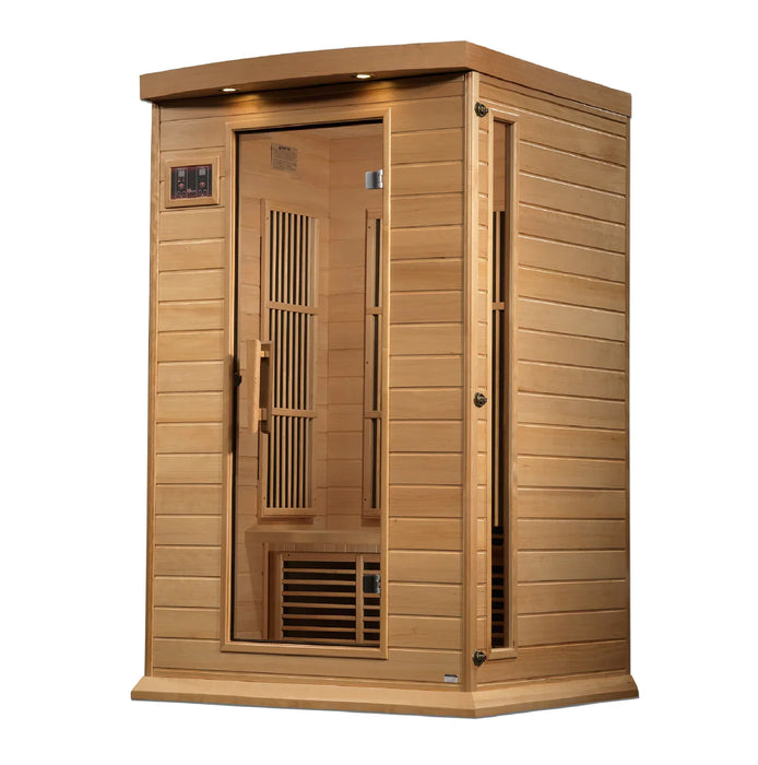 Golden Designs Maxxus 2-Person Near Zero Emf (Under 2Mg) Far Infrared Sauna Canadian Hemlock -