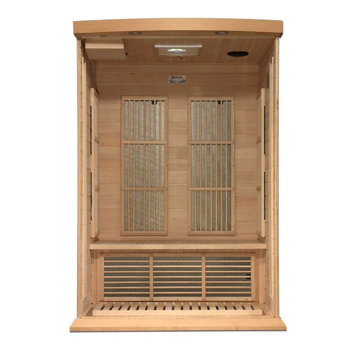 Golden Designs Maxxus 2-Person Near Zero Emf (Under 2Mg) Far Infrared Sauna Canadian Hemlock -