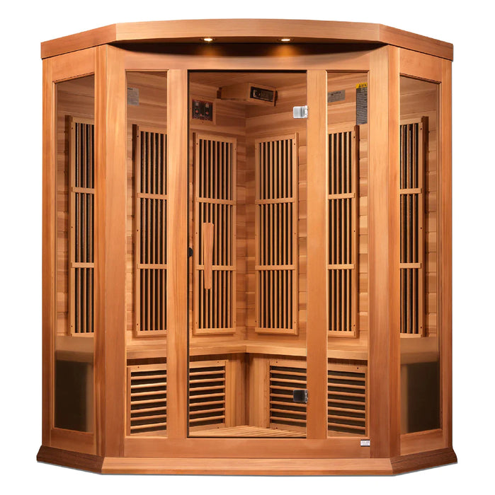 Golden Designs Maxxus 3-Person Corner Full Spectrum Near Zero Emf (Under 2Mg) Far Infrared Sauna