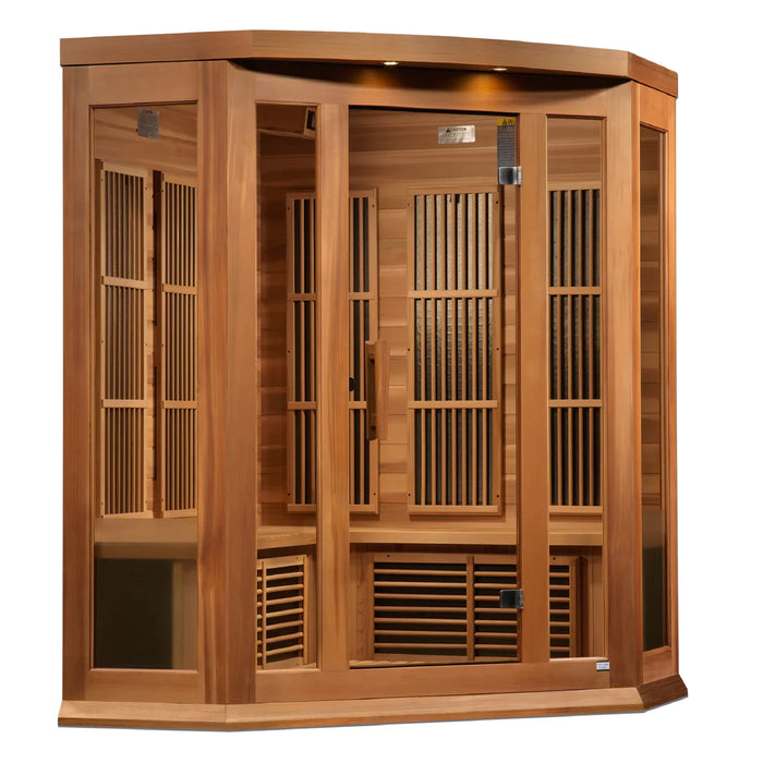 Golden Designs Maxxus 3-Person Corner Full Spectrum Near Zero Emf (Under 2Mg) Far Infrared Sauna