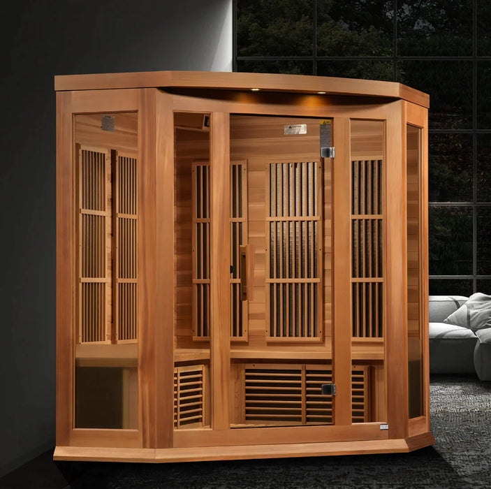 Golden Designs Maxxus 3-Person Corner Full Spectrum Near Zero Emf (Under 2Mg) Far Infrared Sauna