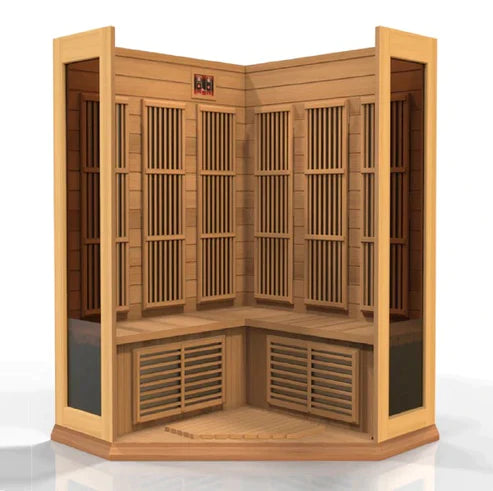 Golden Designs Maxxus 3-Person Corner Full Spectrum Near Zero Emf (Under 2Mg) Far Infrared Sauna