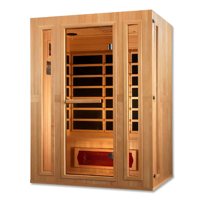 Golden Designs Maxxus Trinity 3-Person Corner Low Emf (Under 8Mg) Far Infrared Sauna Canadian