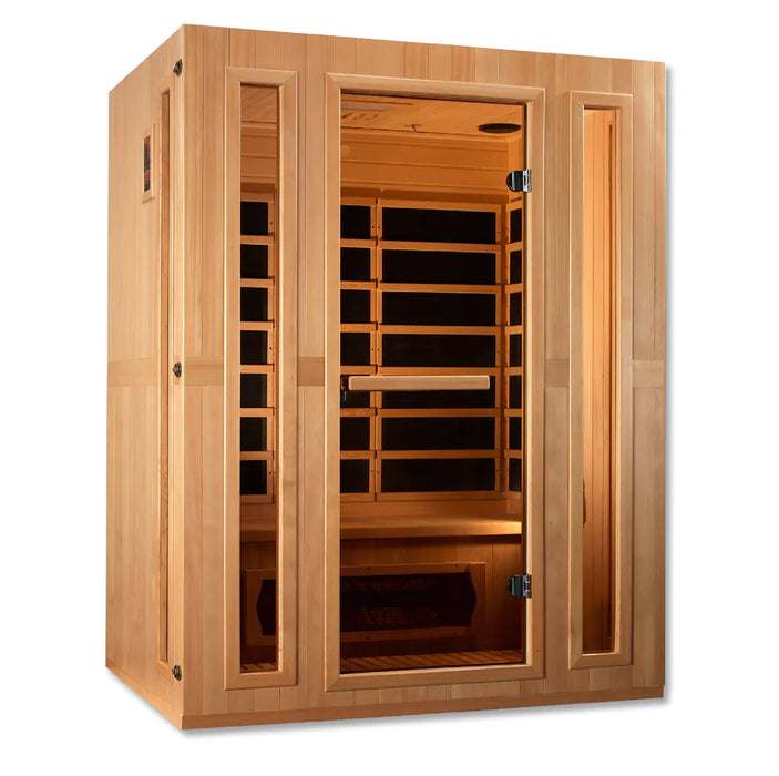 Golden Designs Maxxus Trinity 3-Person Corner Low Emf (Under 8Mg) Far Infrared Sauna Canadian