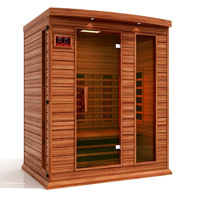 Golden Designs Maxxus 3 Person Full Spectrum Infrared Sauna - Canadian Red Cedar