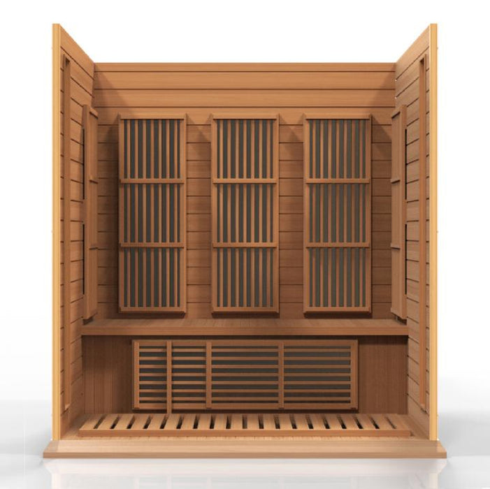 Golden Designs Maxxus "Avignon Edition" 3 Person Near Zero EMF FAR Infrared Sauna - Canadian Red Cedar