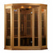 Golden Designs Maxxus "Chaumont Edition" 3 Person Corner Near Zero EMF FAR Infrared Sauna - Canadian Red Cedar