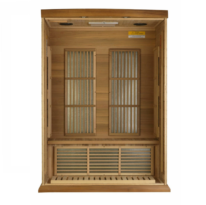 Golden Designs Maxxus "Cholet Edition" 2 Person Near Zero EMF FAR Infrared Sauna - Canadian Red Cedar