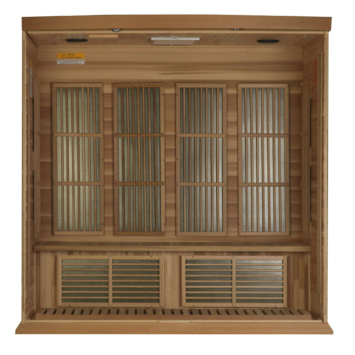 Golden Designs Maxxus 4 Person Low EMF FAR Infrared Sauna Canadian Red Cedar - MX-K406-01 CED