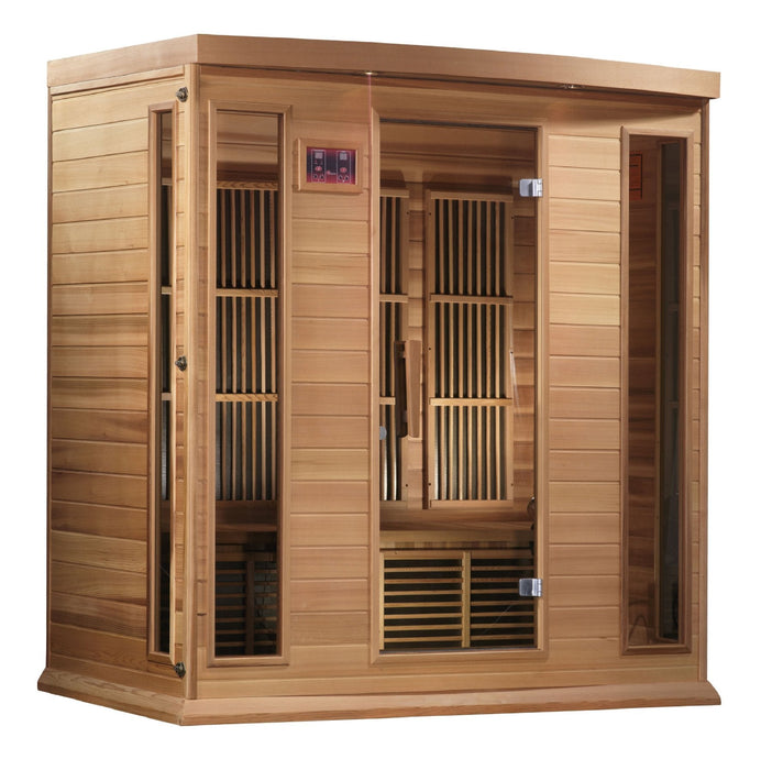 Golden Designs Maxxus 4 Person Low EMF FAR Infrared Sauna Canadian Red Cedar - MX-K406-01 CED